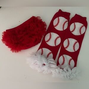 Baseball bloomer and legging set